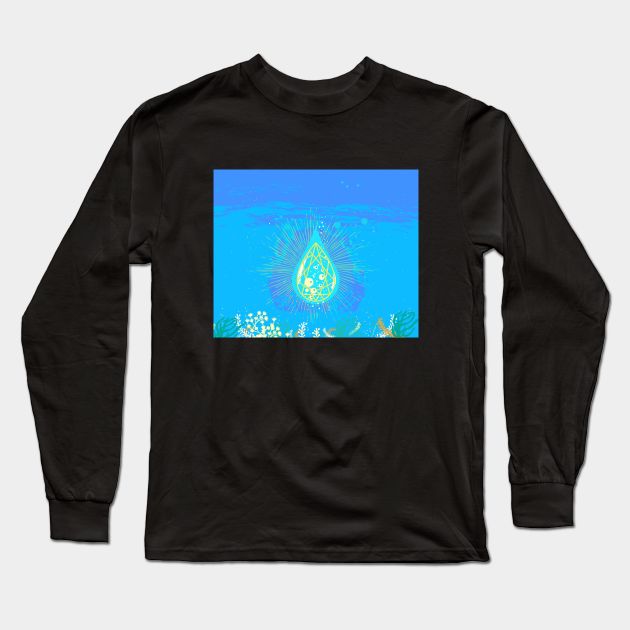 WATER DROP Long Sleeve T-Shirt by Showdeer